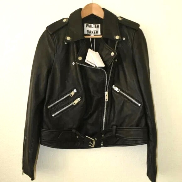 New With Tag Walter Baker Leather Allison Moto Jacket - Picture 7 of 10